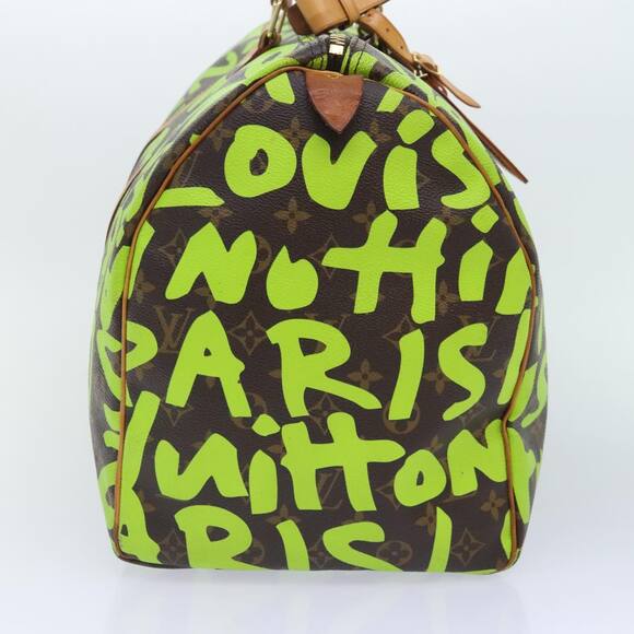 LOUIS VUITTON Monogram Graffiti Keepall 50 Boston Bag Vert M93700 - Picture 3 of 16